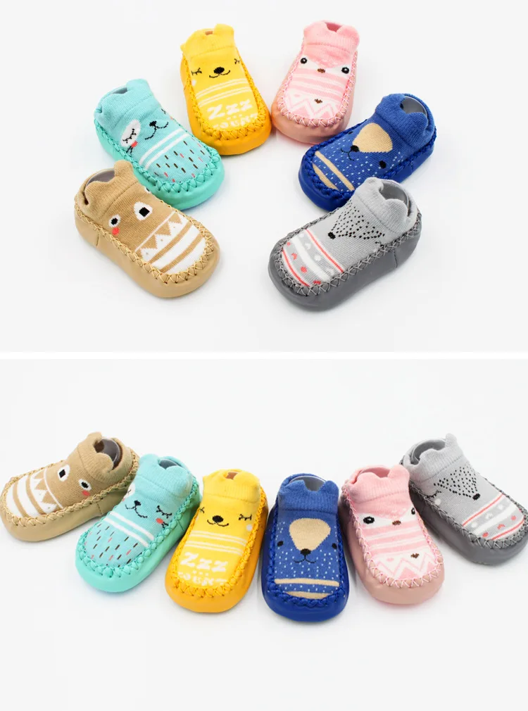 P112083 Wholesale Trendy Infant Casual Cotton Shoe Anti-slip Baby Girls walking soft sole leather shoes first walking shoe