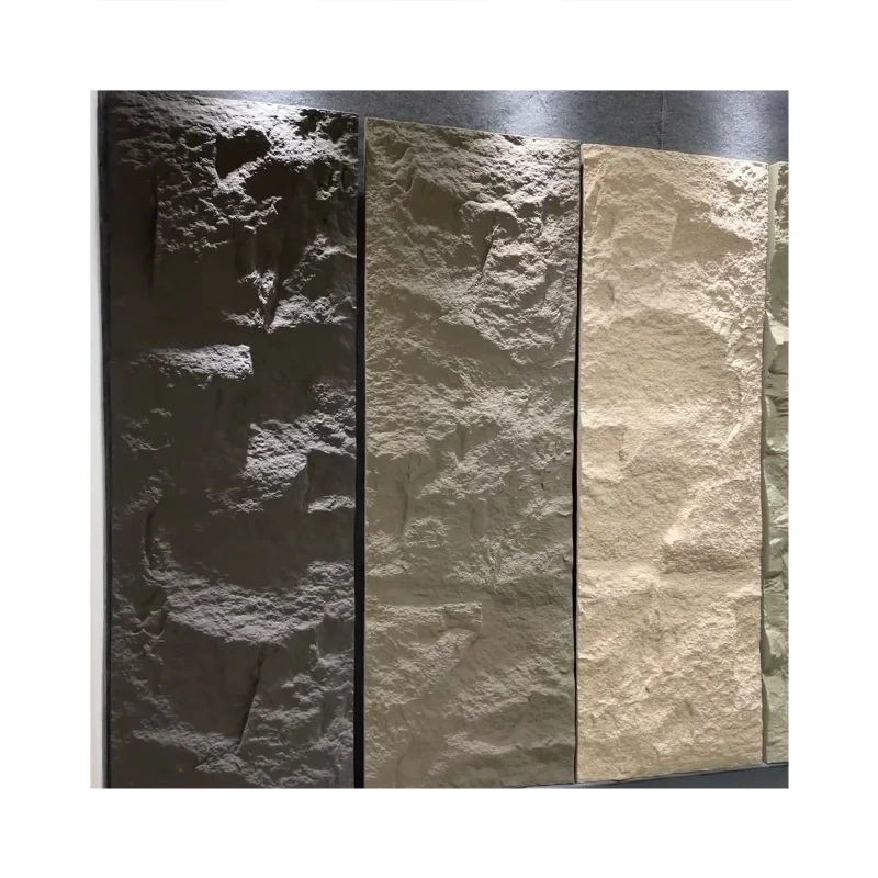 Light Weight And Cheap Polyurethane Faux Stone Wall Panels Pu 3D Rock Stone Waterproof Wall Paneling For Walls