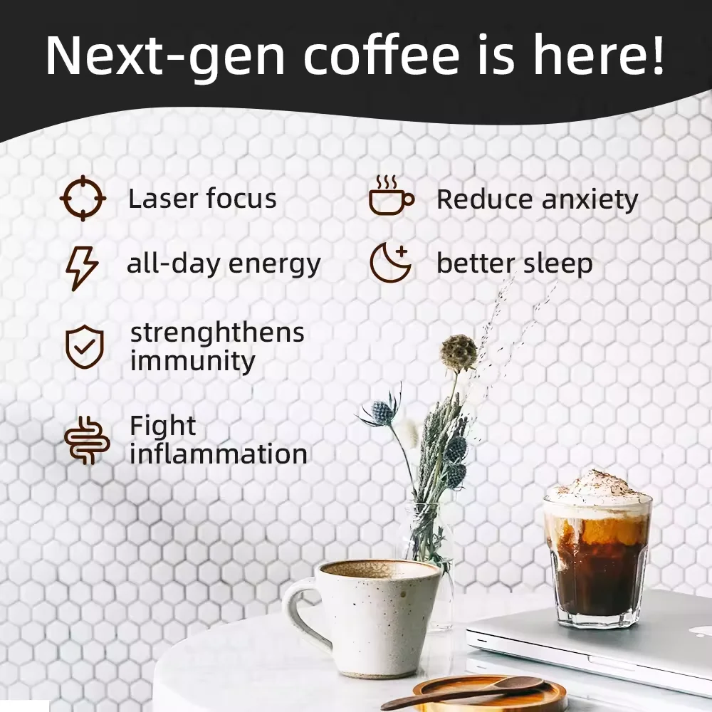 QINSHANTANG 30 ДОЗ порошок грибов ноотропы смесь гидролизованных коллагеновых пептидов добавка каждый день коллагеновый гриб кофе