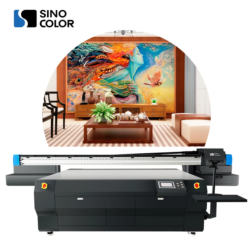 Professional Factory Sale 2513 Large Format 2/3/4/6/8 i3200 / GEN5/GEN6 8ft x 4ft SinoColor UV Flatbed Printer