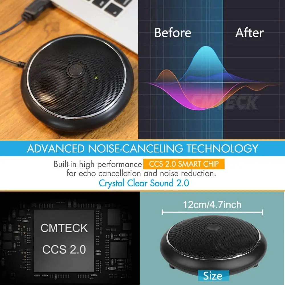  CMTECK USB компьютерный микрофон профессиональный конденсаторный для конференц-связи CM003 бесшумный
