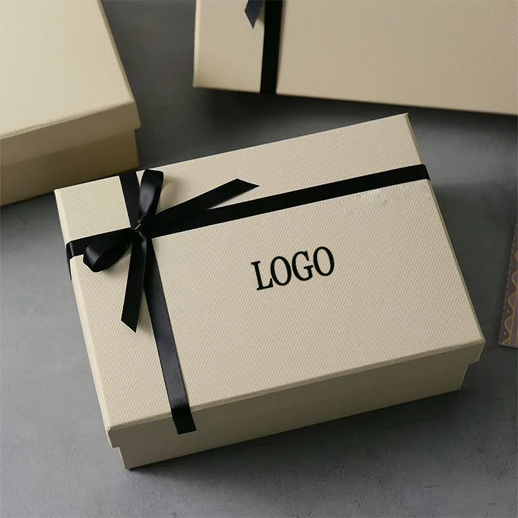 Wholesale custom printed logo cardboard paper packaging box Factory Direct White Rectangle Rigid Gift Boxes for shoes bag