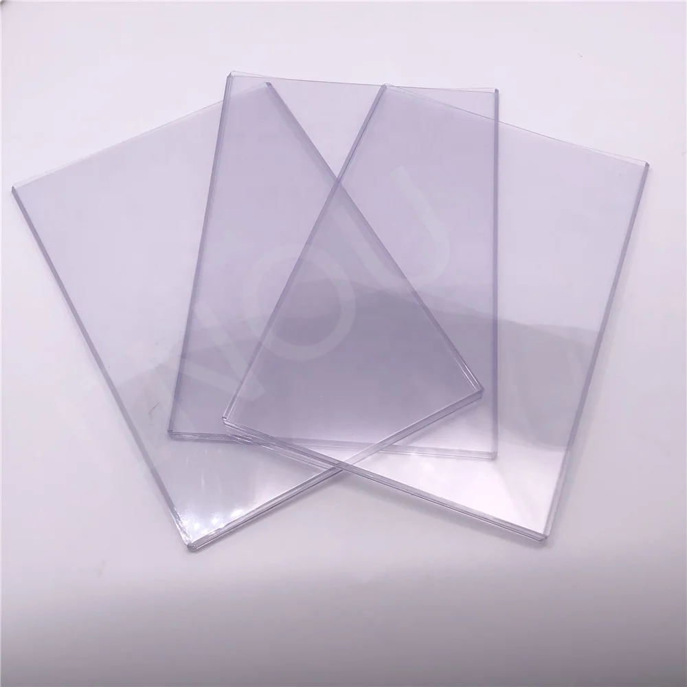 Wholesale stocked custom yugioh comic book top loaders super clear premium 3x4 white pvc toploaders