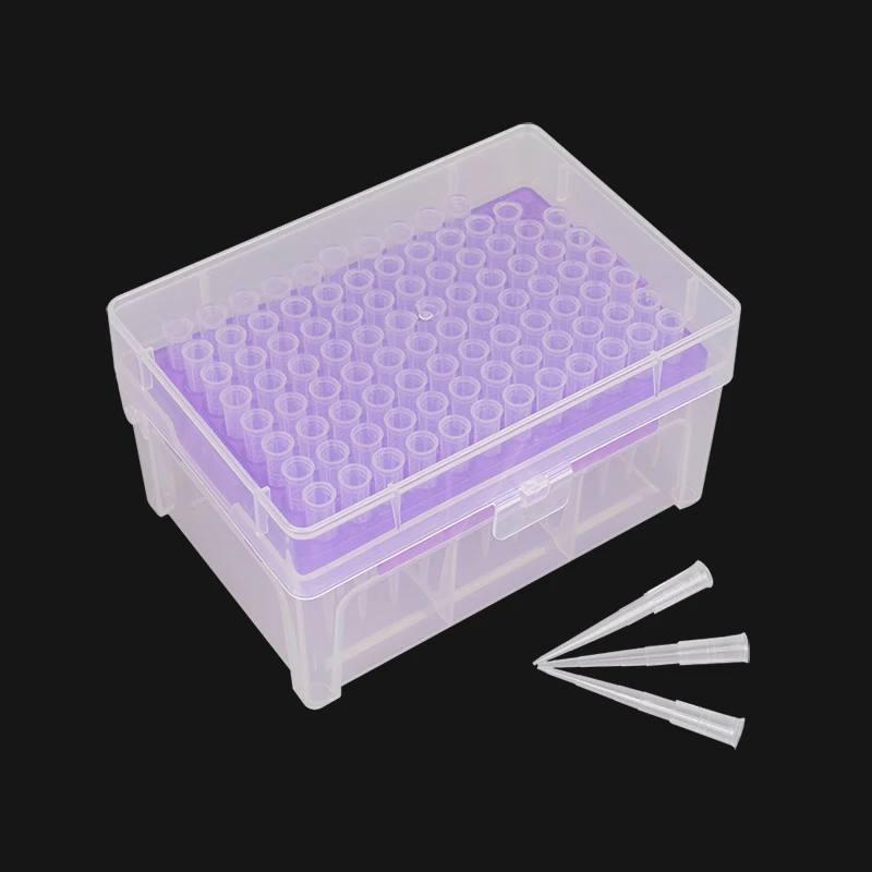 Low retention universal non-pyrogenic DNAse/RNAse free 100ul 200ul disposable laboratory micro pipette tips