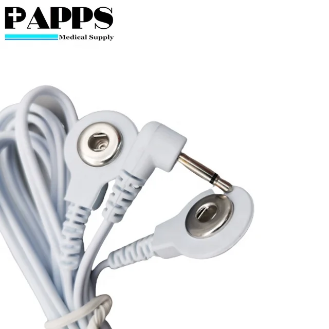 Customized Tens Medical Snap Button Cable ECG Cable TENS Electrode Lead Wires Use for Tens Unit
