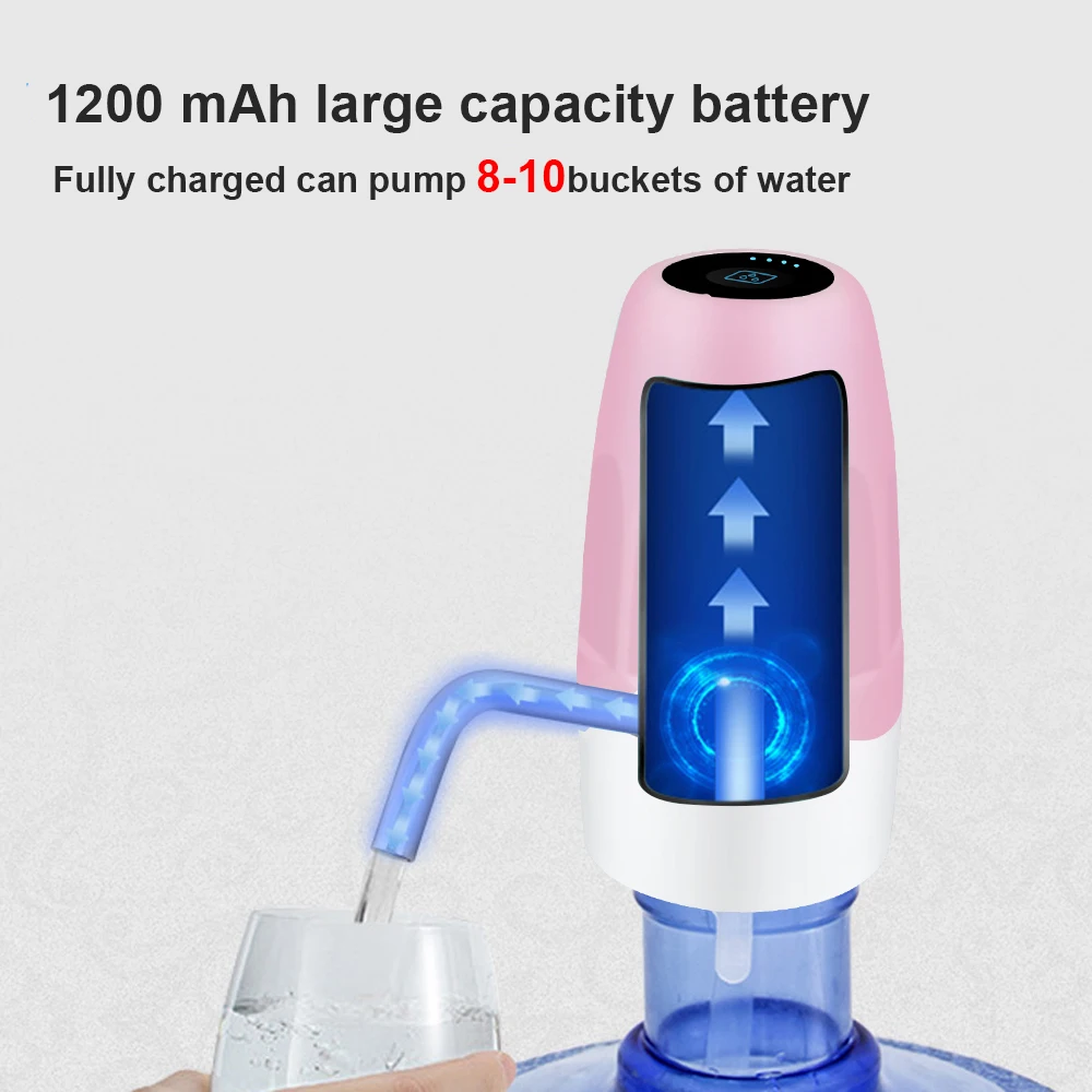 one button home press rechargeable smart water dispenser bottle pump