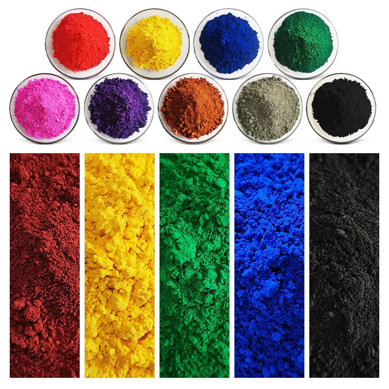 Multiple Colors Iron Oxide Red/Orange/Yellow/Purple/Green/ Blue Inorganic Pigments CAS 1332-37-2 Fe2O3