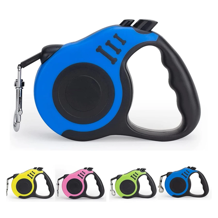 Automatic Retractable Tangle Free Lock Dog Leash With Anti Slip Handle Nylon Tape Release Strong Walking Pet Dog Leash