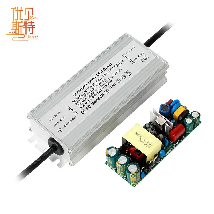 YouBeiSite 30V 36V 42V 48V 150W LED Street Light Driver with Short circle protection