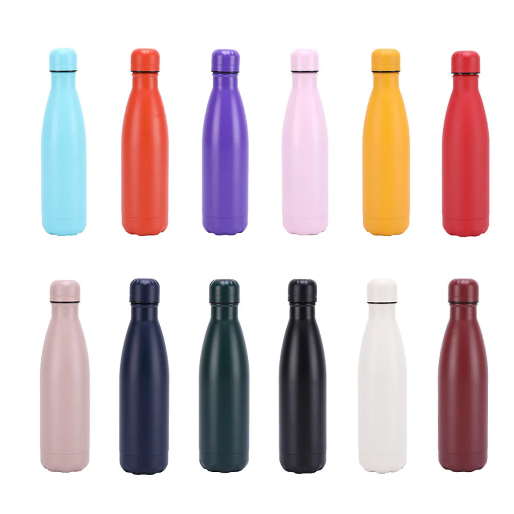 500ml Stainless Steel Hot Cold Portable Vacuum Flasks Cola Shape Water Bottle Drinking Bottle