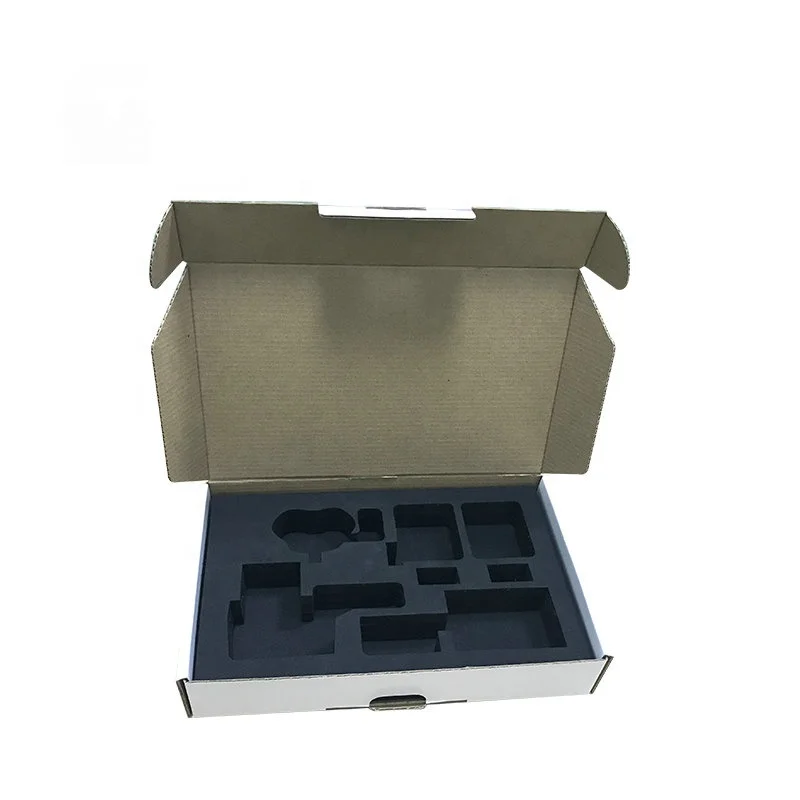 Сделанная на заказ картонная коробка из гофрированной перерабатываемой бумаги с логотипом и вставкой из пены