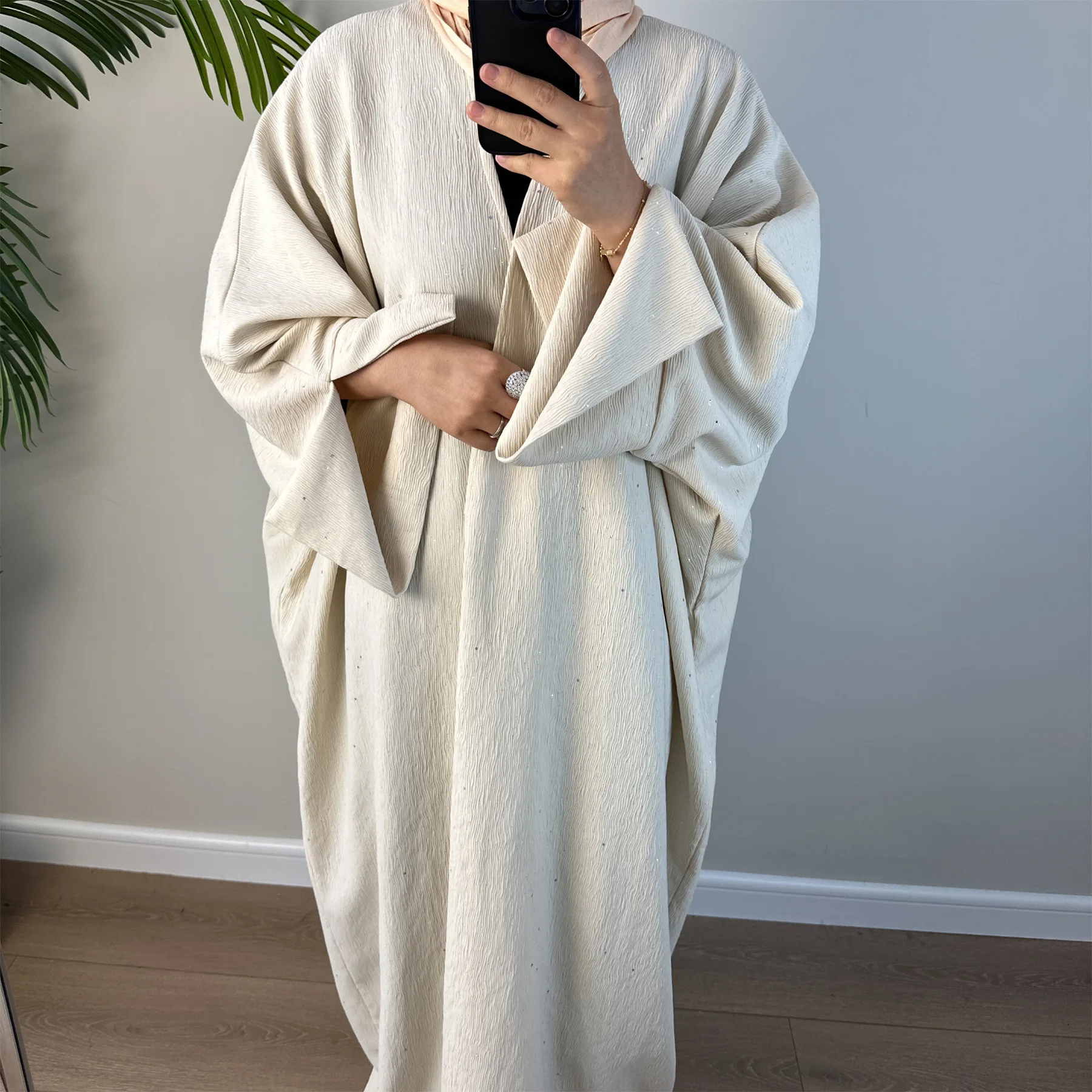 New Autumn Winter Dubai Abaya Designs Islamic Clothing Thick Polyester Cardigan Abayas Women Muslim Abaya Dubai