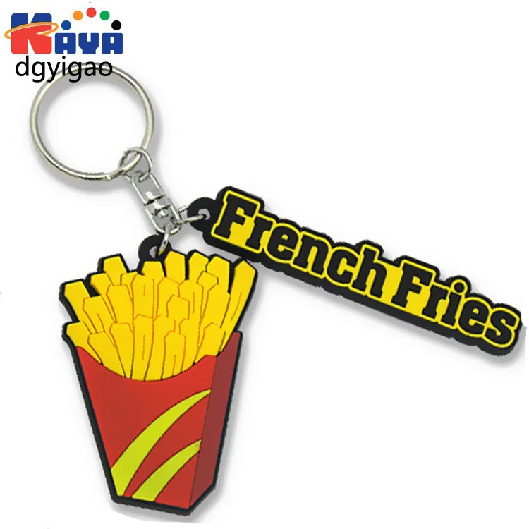 Factory Custom 3d soft PVC chain keychain