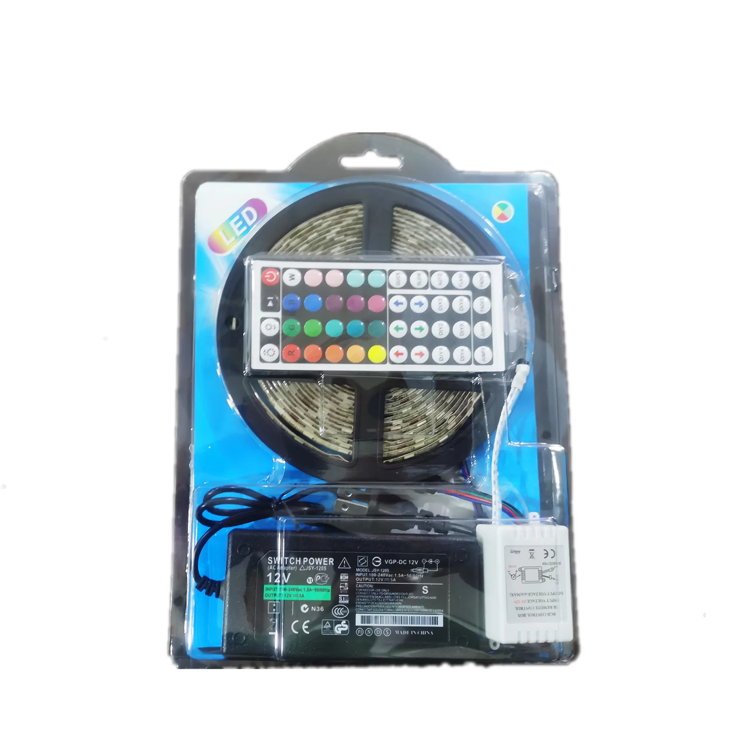 LED Light Strip 12V5050RGB Set 2835 Colorful Color Change 60 LED Outdoor 5 Meter Light Strip Set