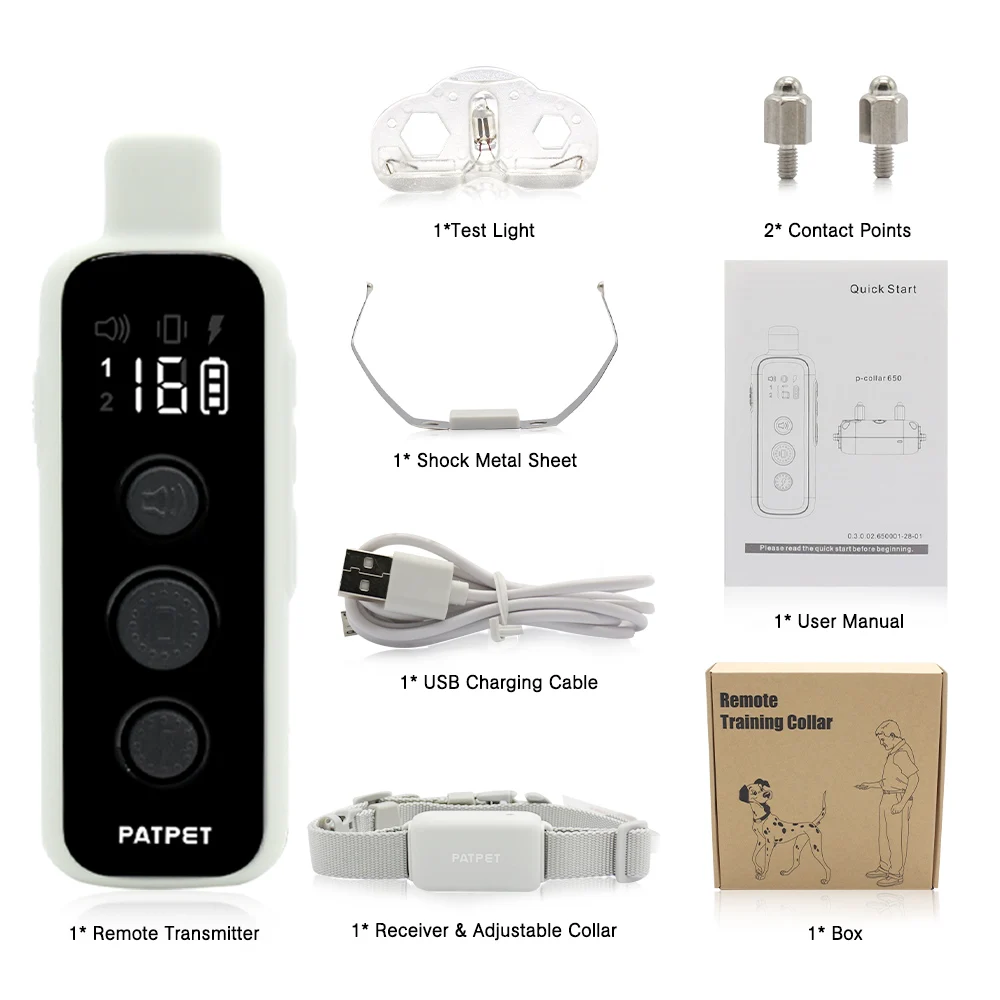 Wholesale Rechargeable Pet Training Tools Anti-bark Dog Collar No Harm Dog Training Collar