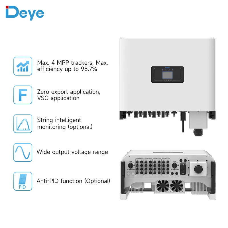 Deye инвертор 380 В 30 кВт 33 35 40 50 60 трехфазные солнечные инверторы
