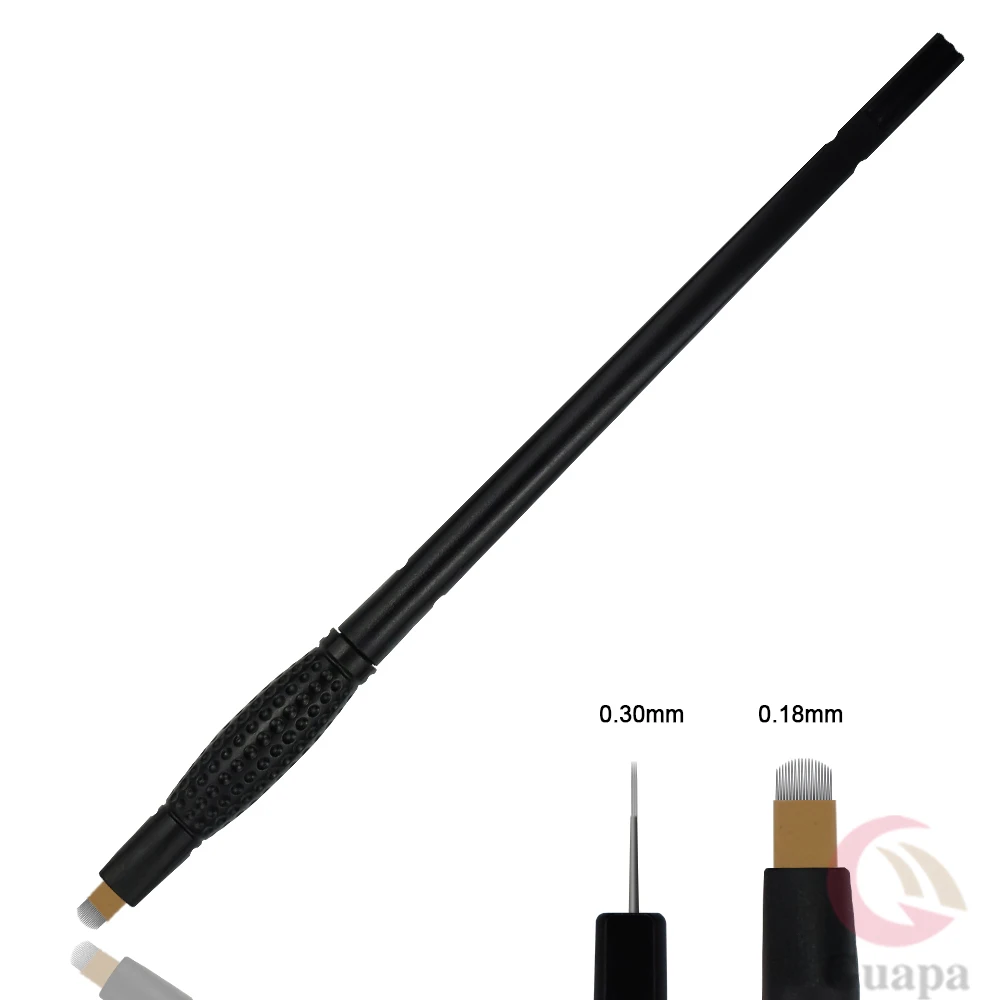 Premium Blading & Shader Microblades 2-in-1 Master Microblading Pen 304U Nano 5Round Sterile Disposable Micro Brow Sharp Needles