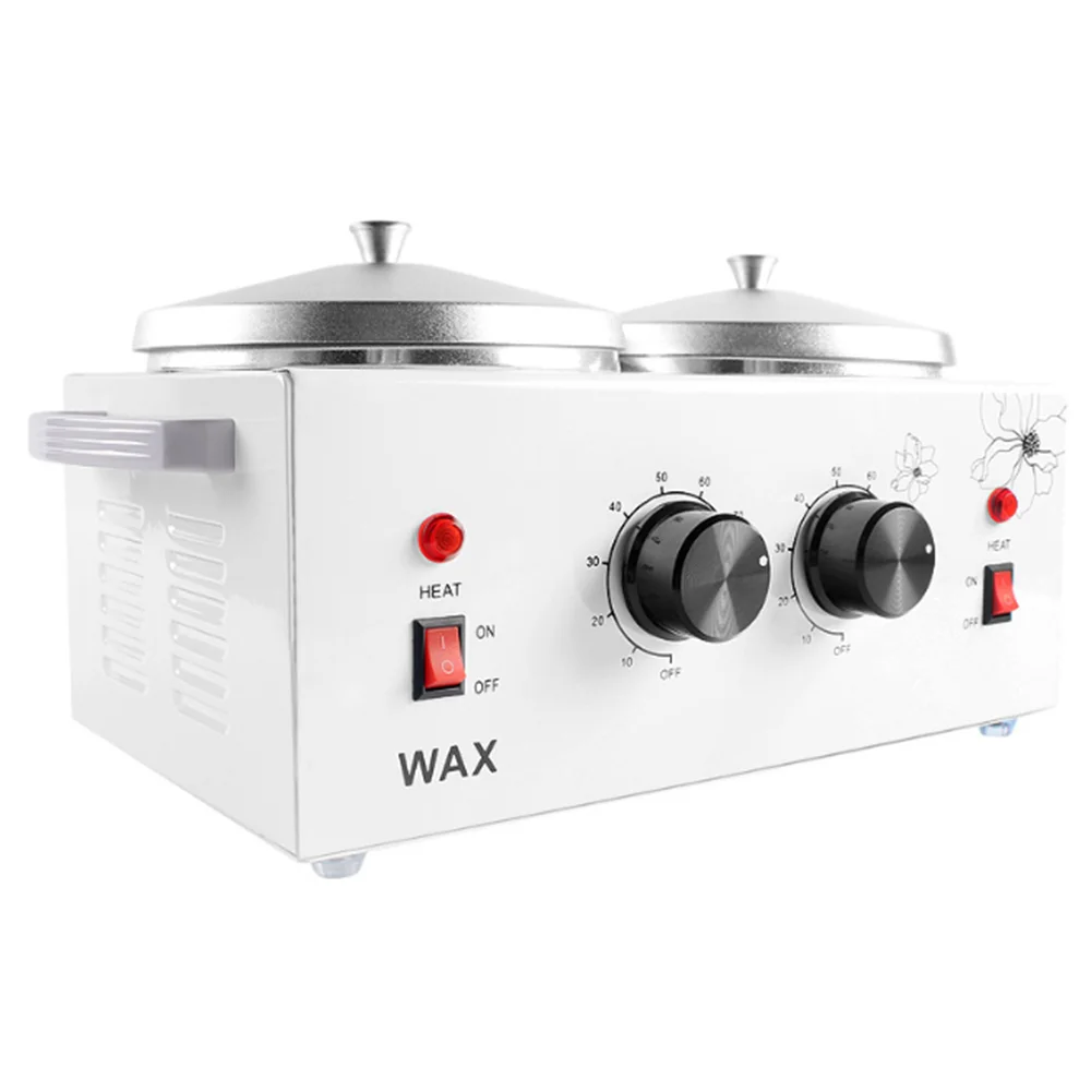 BIN high quality double Pot Wax Warmer Electric Wax Heater Machine Facial Skin SPA salon Equipment with Adjustable Temperature