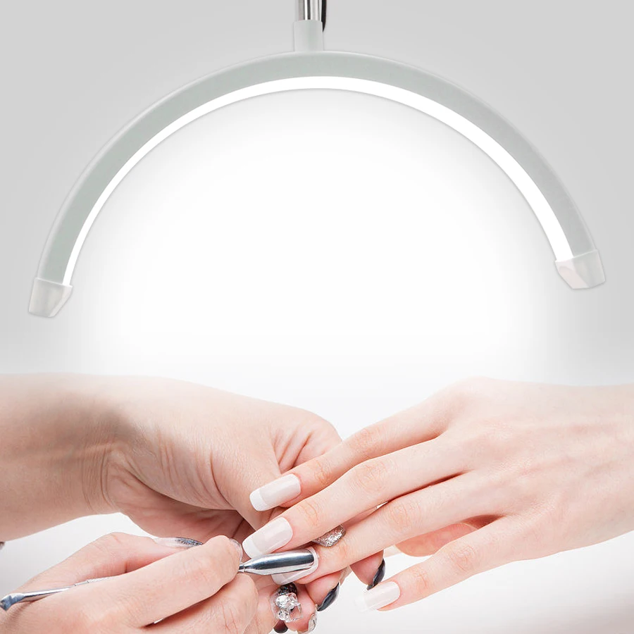 Beauty Tattoo Moon Light Led Eyelash Light Half Moon Light 20W 3 Color with Phone Mount Floor Stand for Eyebrow Salon Lash Lamp