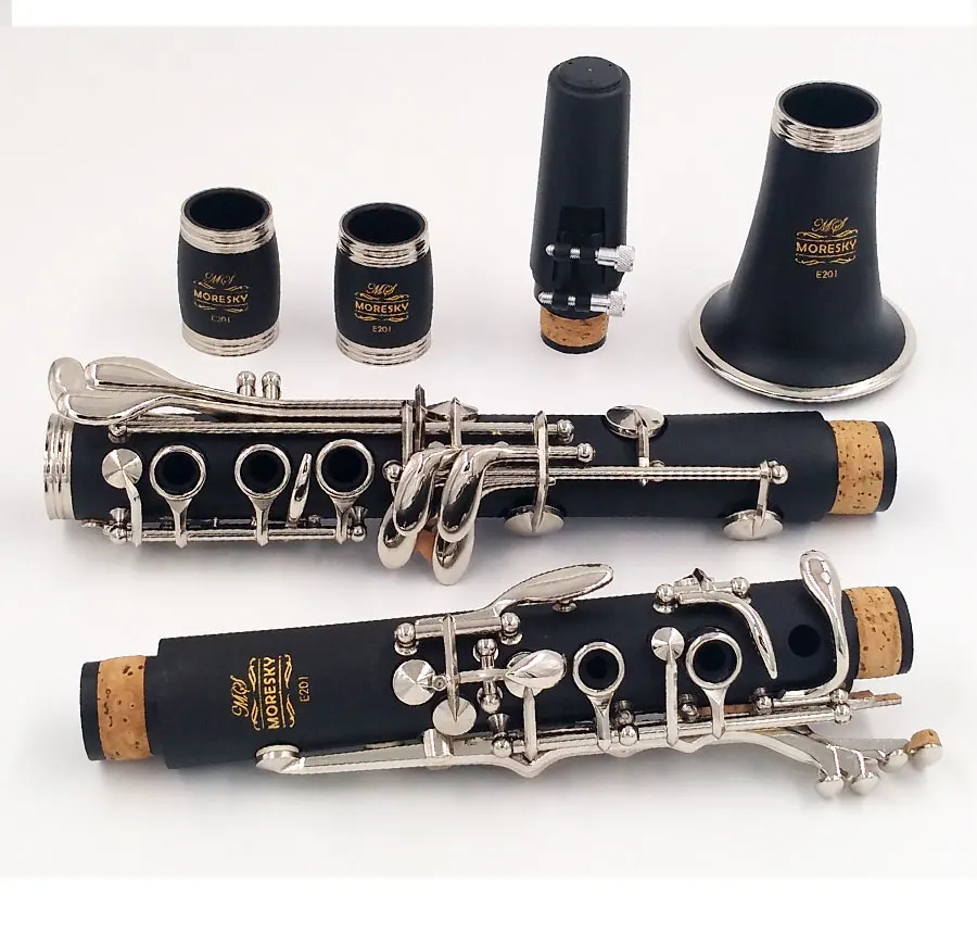 MORESKY Professional cheap C-key Bakelite clarinet for Beginner Key Plated Klarinette for Sale