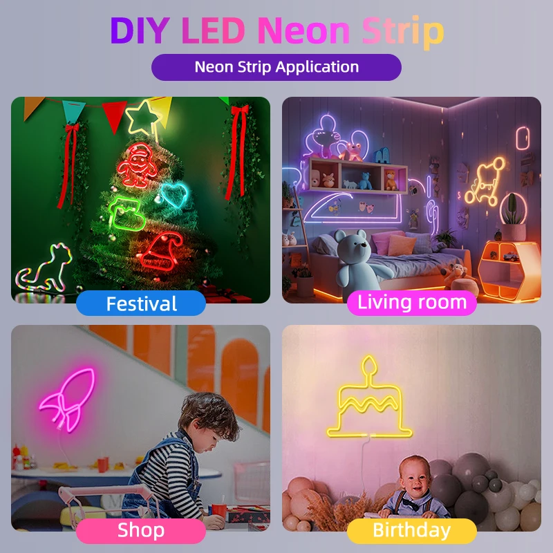 Manufacturer Wholesale DIY Love Neon Led Lights Flexible Soft Strip For Bedroom Home Decoration Led Strip Light