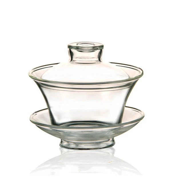 200ml Eco-Friendly Kungfu Tea Gaiwan Handmade Borosilicate Glass Gift Set for Coffee and Drinkware Stocked