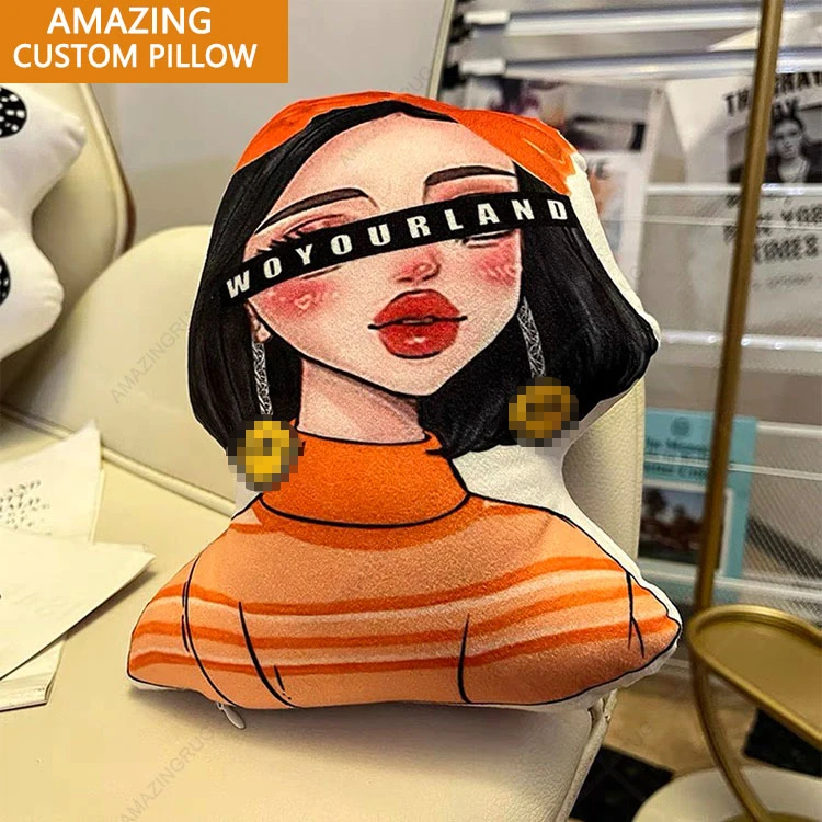 Hot Sale Gesture Custom Irregular Shaped Pillow Printed Cushion Throw Pillow With Your designs
