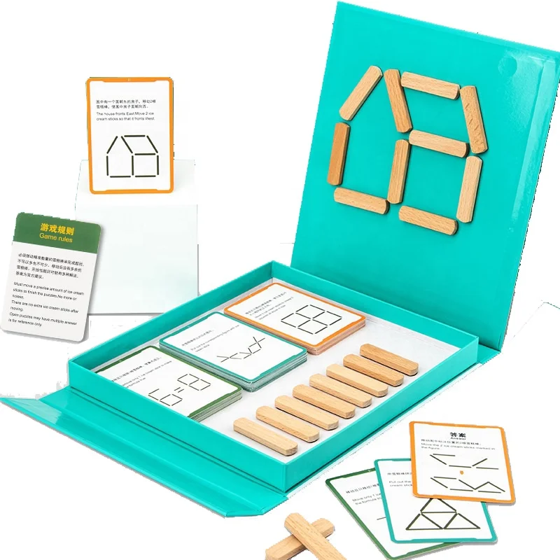 Hot Sales Magnetic Geometric Ice-cream Sticks Children Thinking Logic Training Space Construction Educational Toys for Kids