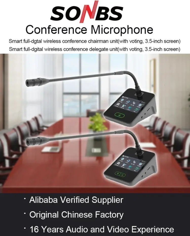 professional micro wireless dynamic meeting conference gooseneck microphone