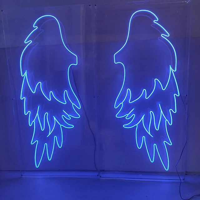 Factory Custom Angel Wings Led Neon Light Led Flex Coffee Neon Sign