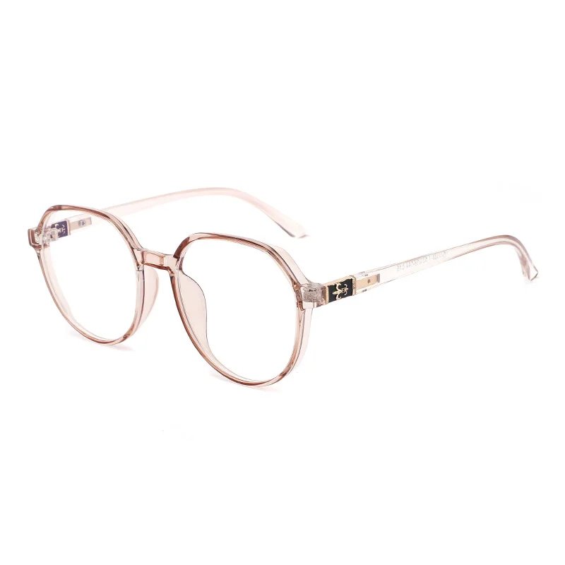 Hot Sale Stylish Fashion TR90 Flat Mirror Square Optical Metal Frame Anti Blue Lens Glasses