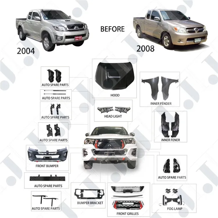 Лидер продаж заводская цена комплекты для тела hilux vigo обновление до нового