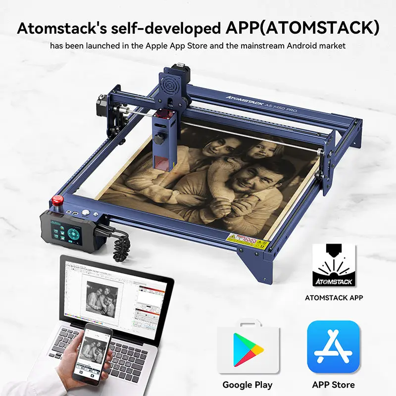 Creative excellent atomstack a5 m50 pro new cutting cnc laser engraving machines