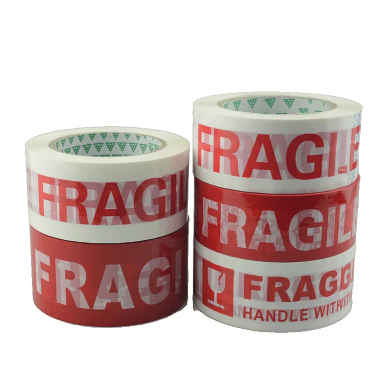 Branded Suppliers OPP Packaging Adhesive Cello Jumbo Roll Shipping Custom Logo Printed Clear Fragile Plastic Bopp Packing Tape