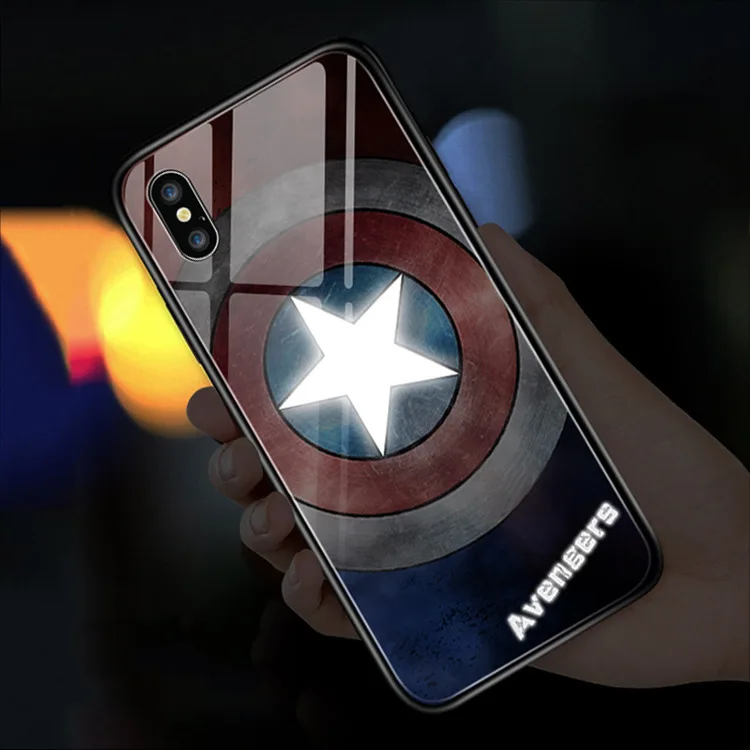 
led glow light Luminous flash light up phone case For iphone 12 pro 11 XR XS Max 8 7 Plus case cover 