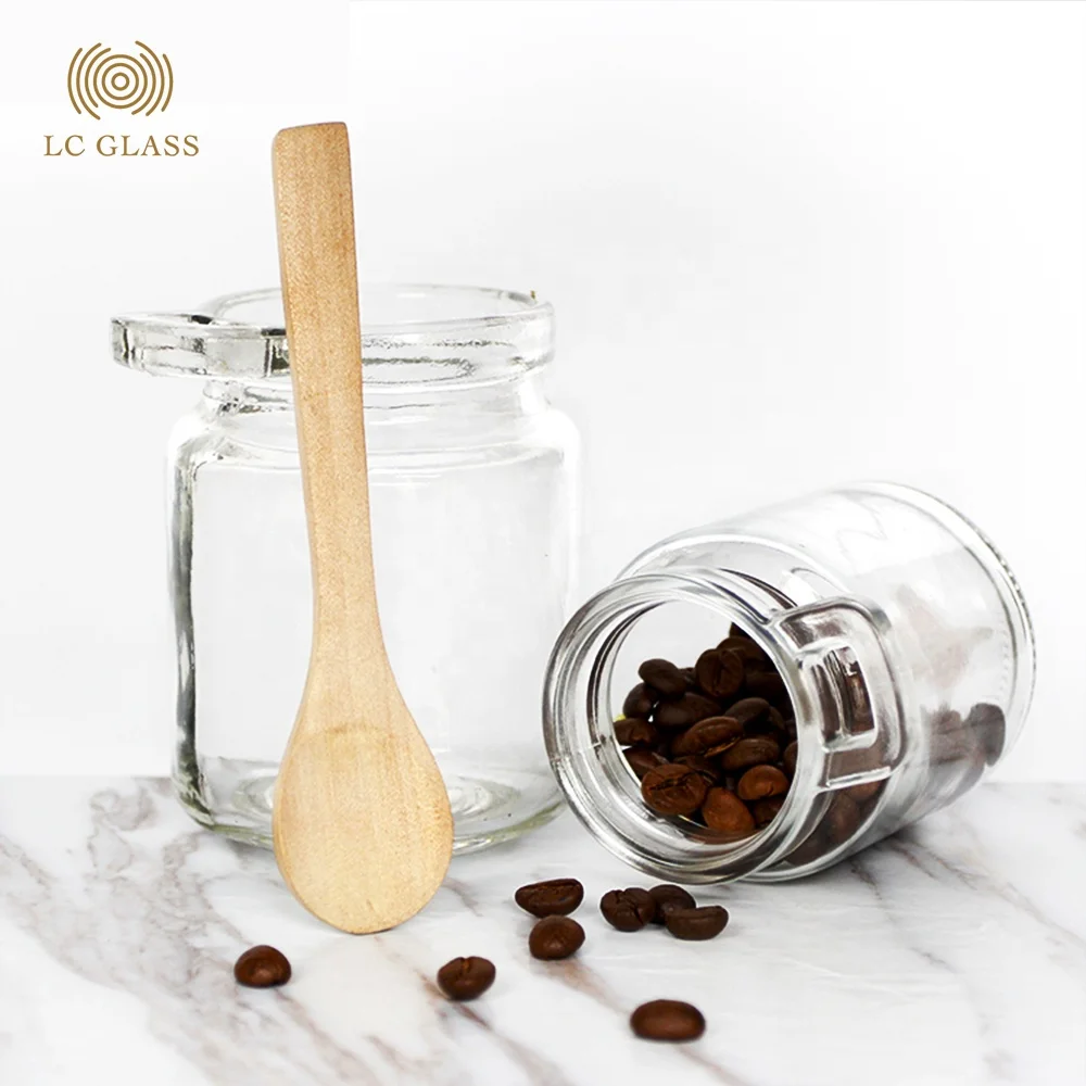 wholesale hot sell  100ml  round Seasoning cans  cork lid with wooden spoon cheap price for home kitchen