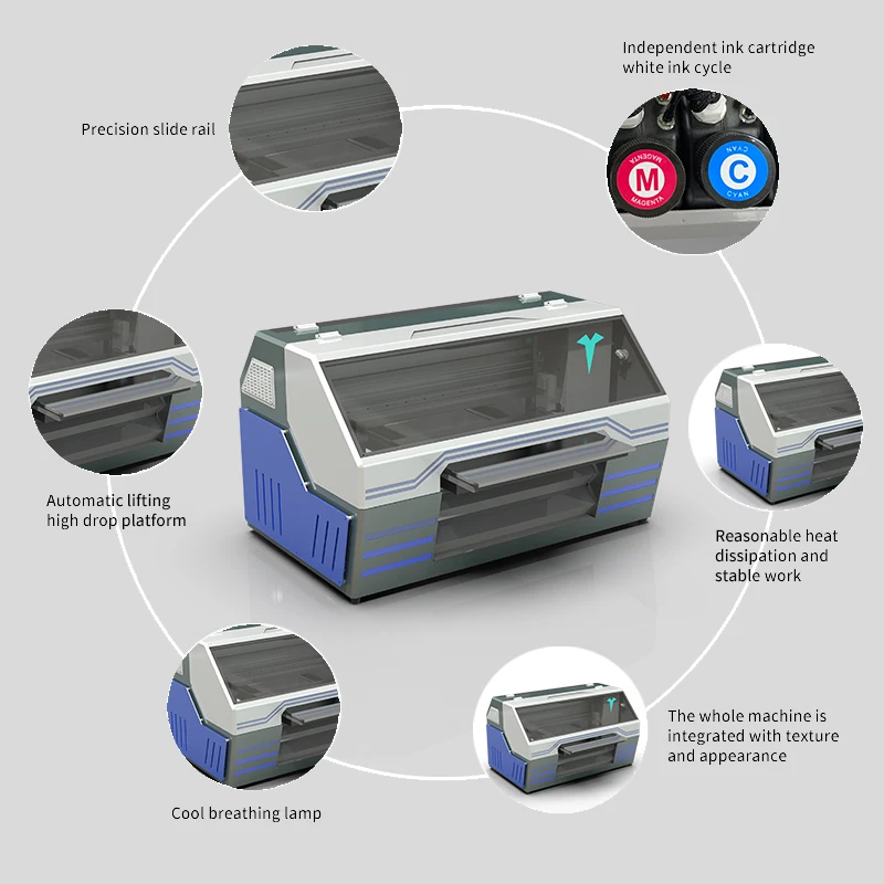 newest uv flatbed printing machine for stainless steel insulation cup glass plastic drink bottles sport business inkjet printers