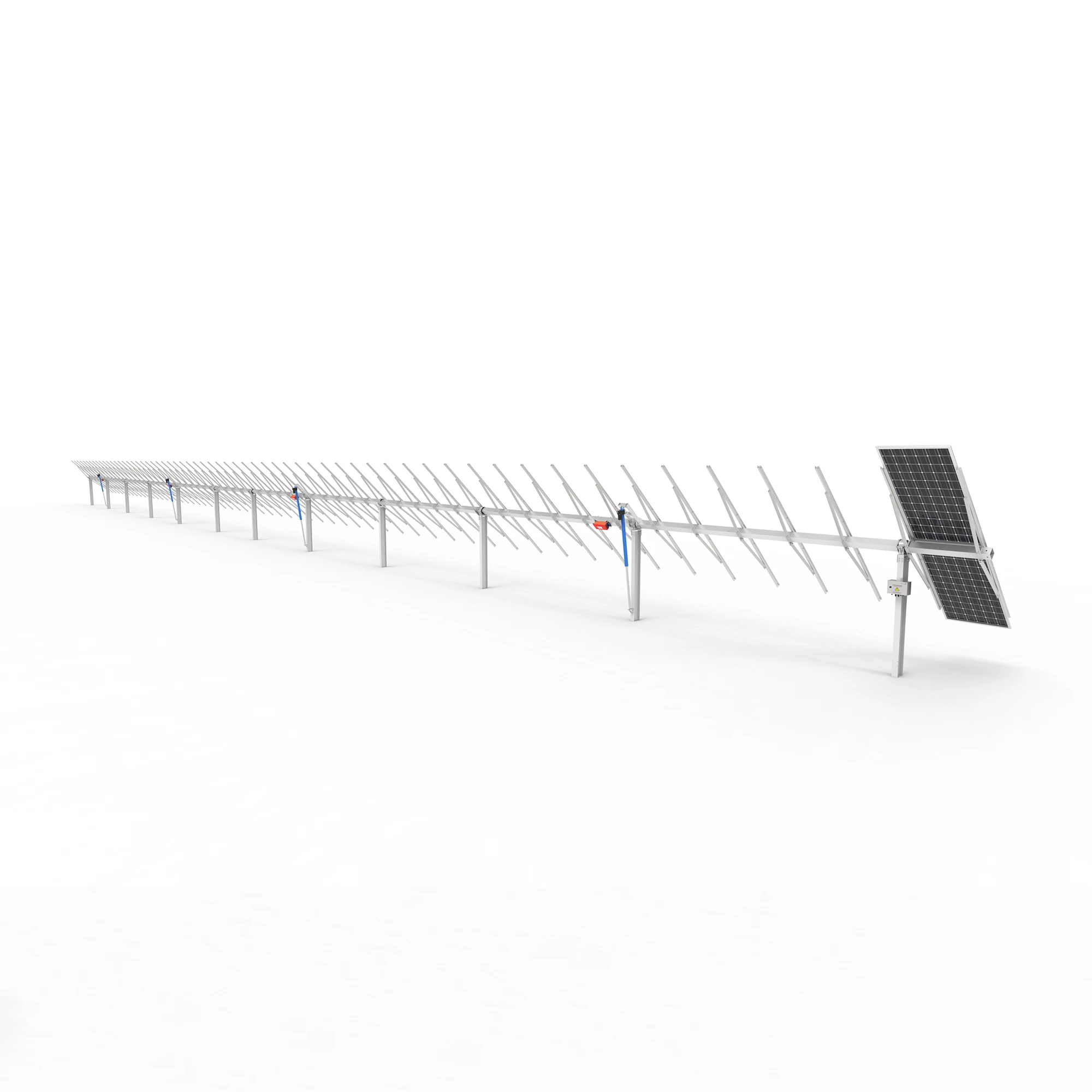 32kw HYP-2-60PV-78-IR-2LD прямые продажи с фабрики блока управления установкой на солнечной панели солнечных батарей одноосная система трекер автоматическая защита от