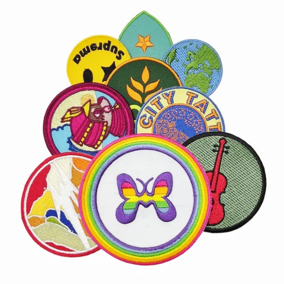 Factory Price Custom Design Animal Cartoon Dora the Explorer Embroidery Patches Iron on Embroidered Badges for Hat and Clothing