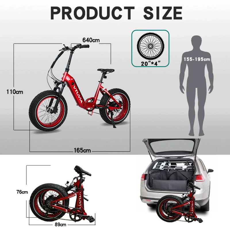 USA EU Canada Warehouse Stock 250W 750w 36V 48v 15ah Lithium Battery Fat Tire Folding Electric City Cargon Bike Bicycle Ebike