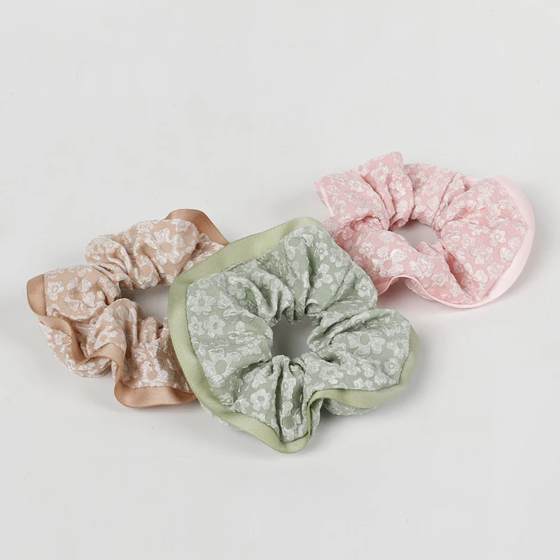 Autumn and winter new jacquard large intestine circle hair ring ins net red fashion hair accessories