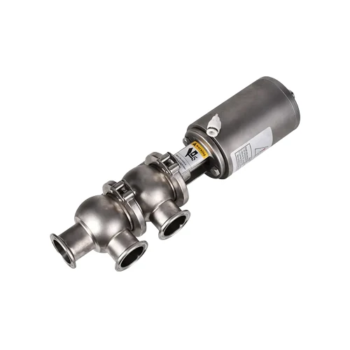 Hygienic Stainless Steel Manual Control Shut-off Double Divert Seat Valve Regulating Valve F Type
