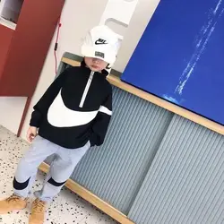 Сезон осень-зима; Новый стиль; Детское модное молния пуловер свитер с длинными рукавами