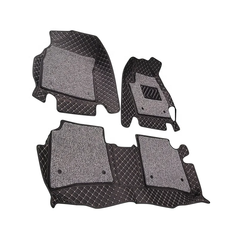 Factory direct sale customized Double-layer 7D leather car floor mats  for vw  golf mk4 mk6 mk7 Tiguan