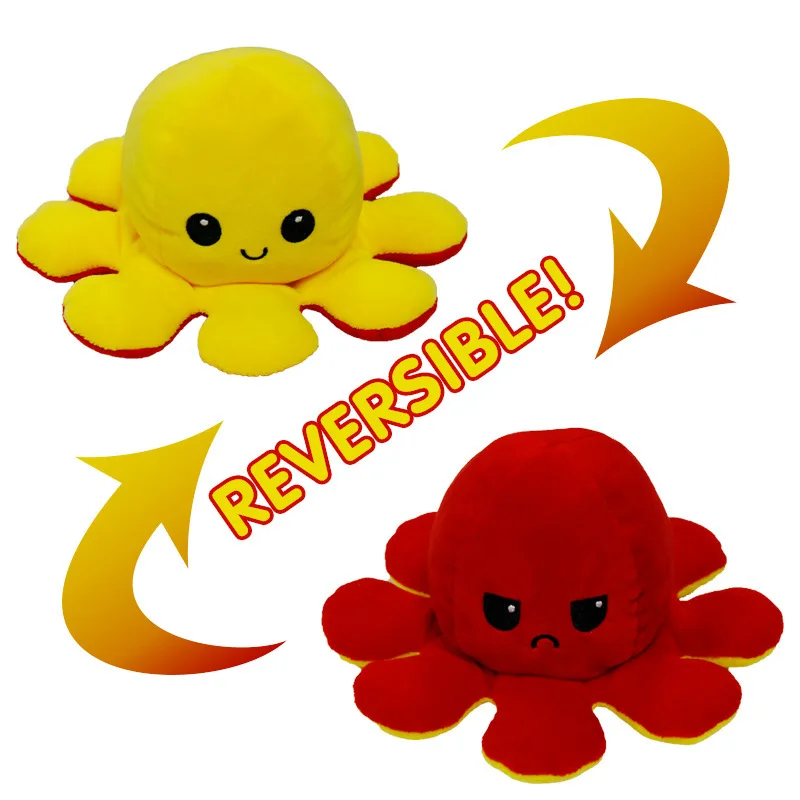 
2021 Amazon Top Sale Reversible Plushie Toys Double-Sided Flip Reversible Stuffed Animals Doll Octopus Among Us Soft Toy Plush 