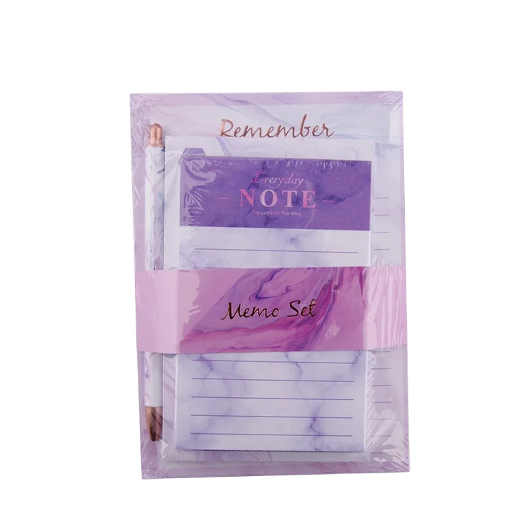 Beifa Brand RST80028 Purple Colored School Writing Paper Custom Kids Gift Notebook Set With Pen