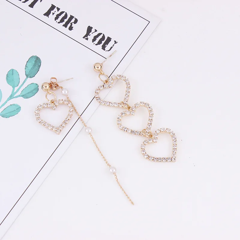 2020 новые корейские серьги в форме сердца из сплава циркония 925