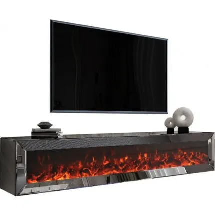 wall wood  TV cabinet with Fireplace TV Stand Living Room Storage  TV shelf