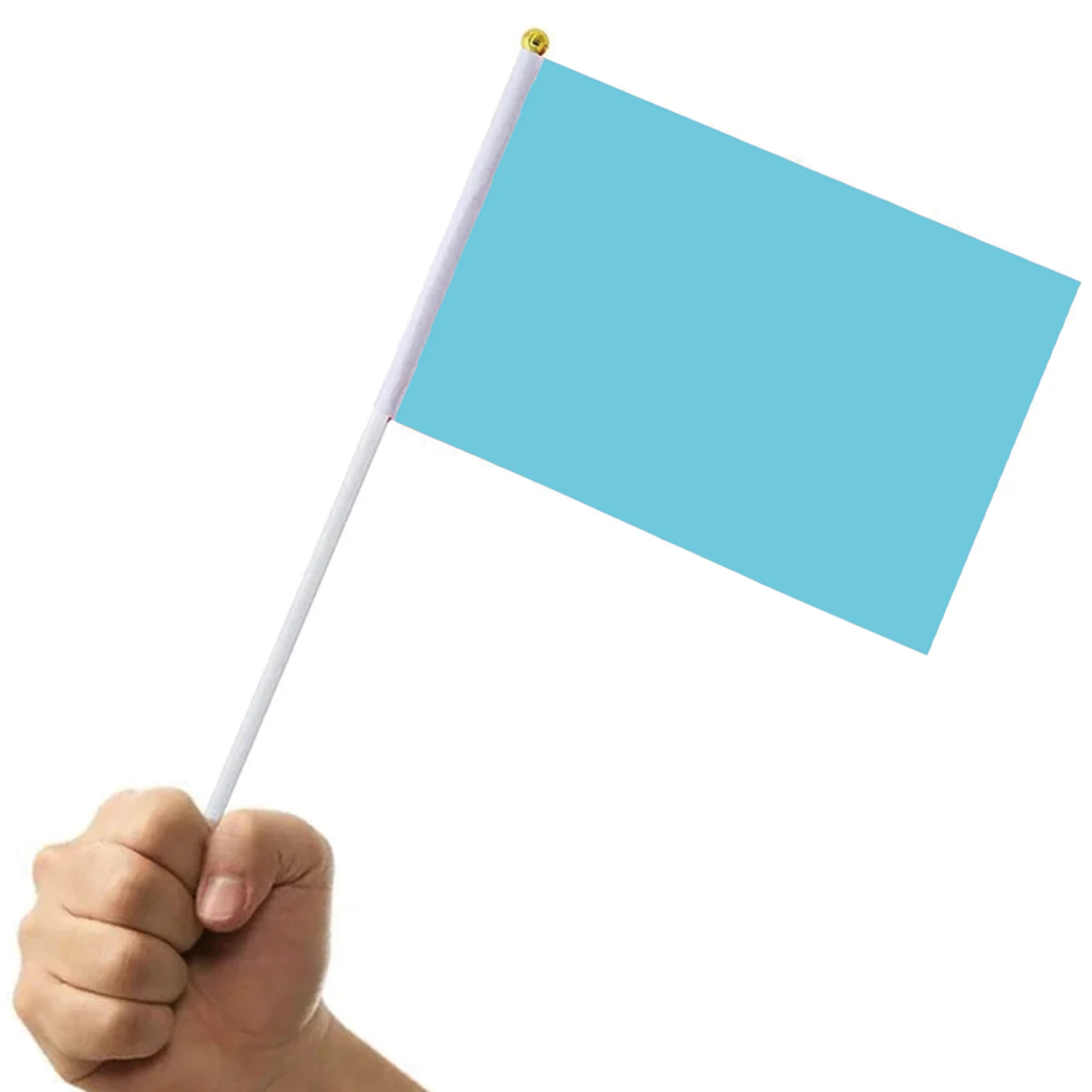 Custom Hand Waving Stick Flags with wood poles