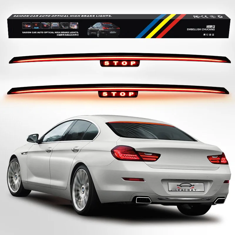 
90cm LED Sedan Styling Rear windshield glass Stop Warning high brake light Car Lighting Accessories 